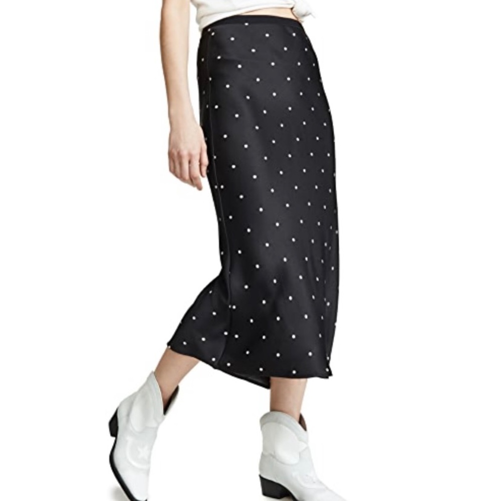 *Like new* Anine Bing Bar Silk Skirt - Black and white size S/P